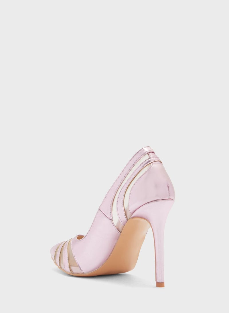 Cutout Detail Pointed Pump