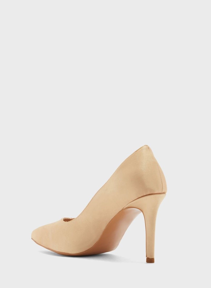 Diamante Colour Block Pointed Pump