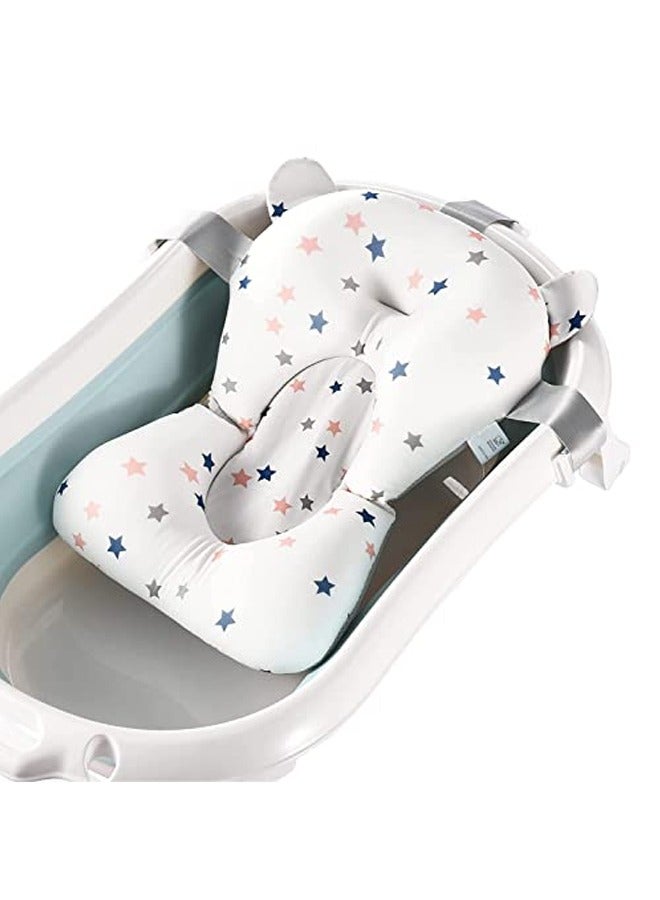 Baby Bath Pad, Adjustable Non-Slip Floating Infant Bath Support Cushion, Baby Bath Pillow for Bathtub, Bath Tub Seat Mat For New Born/Infants Bathing Support | Bath Organizers, 0-12 Months
