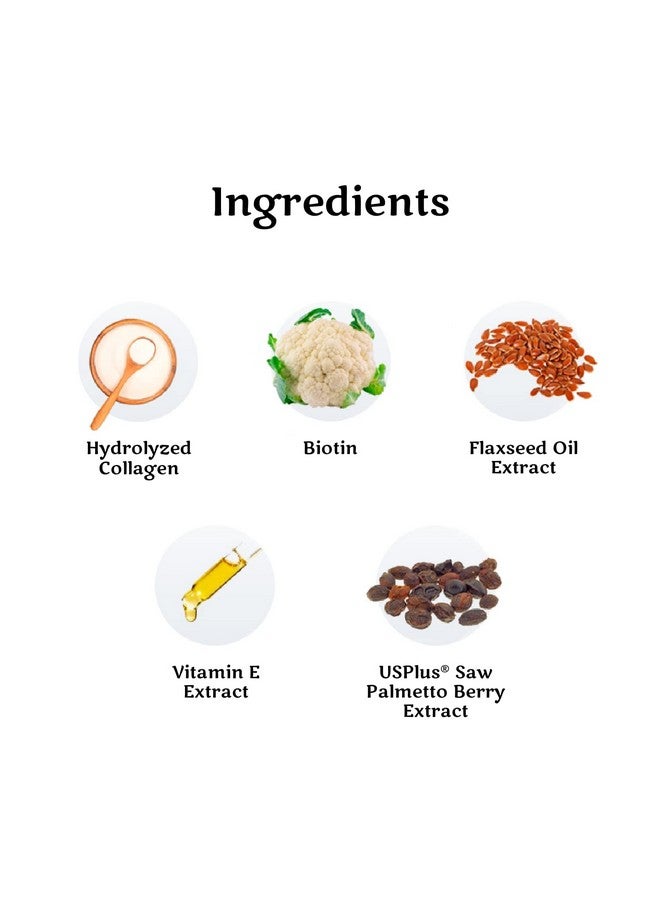 Clinical Formula Hair Growth Vitamins For Women And Men With Biotin 5000Mcg Collagen And Saw Palmetto Healthy Hair Growth Supplement Within Normal Ranges 90 Count (Pack Of 1)