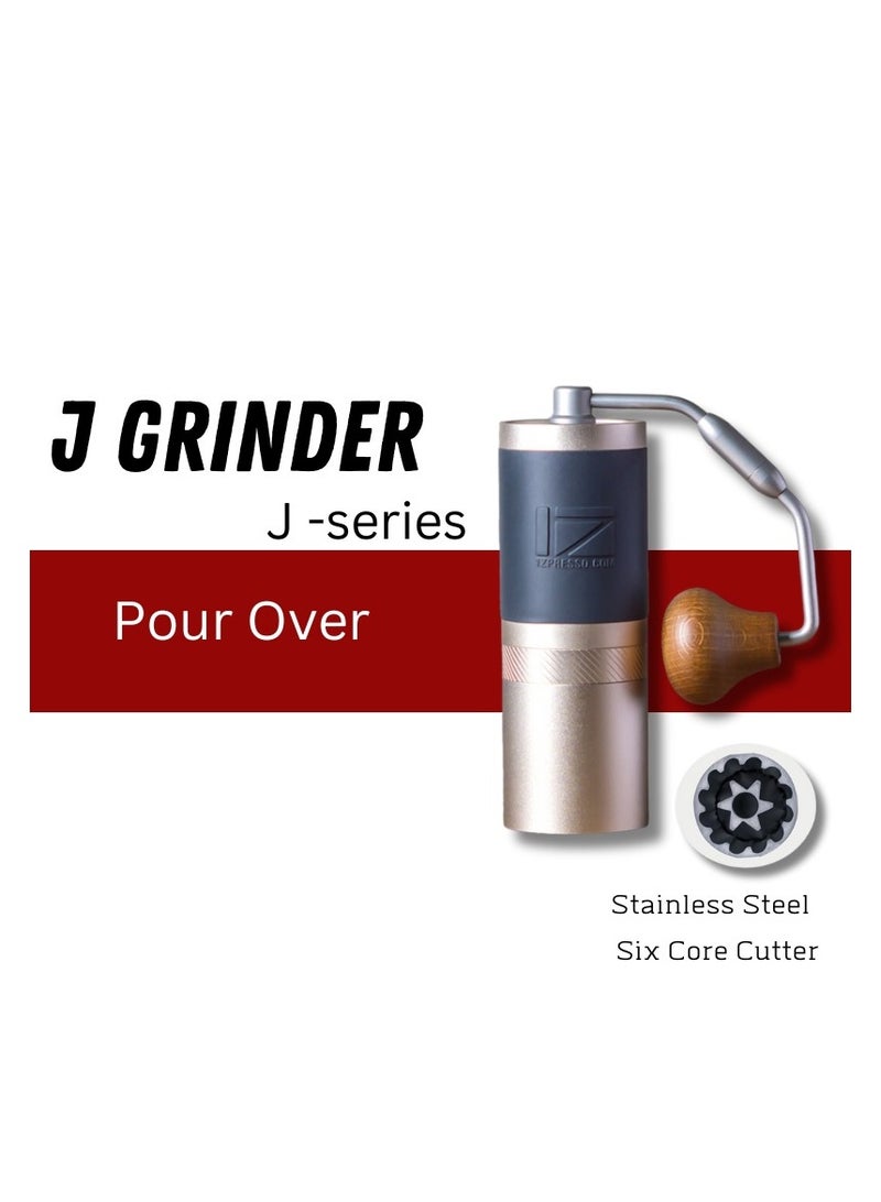 1Zpresso - J Grinder Manual Coffee Grinder portable coffee mill stainless steel 48mm 6 core