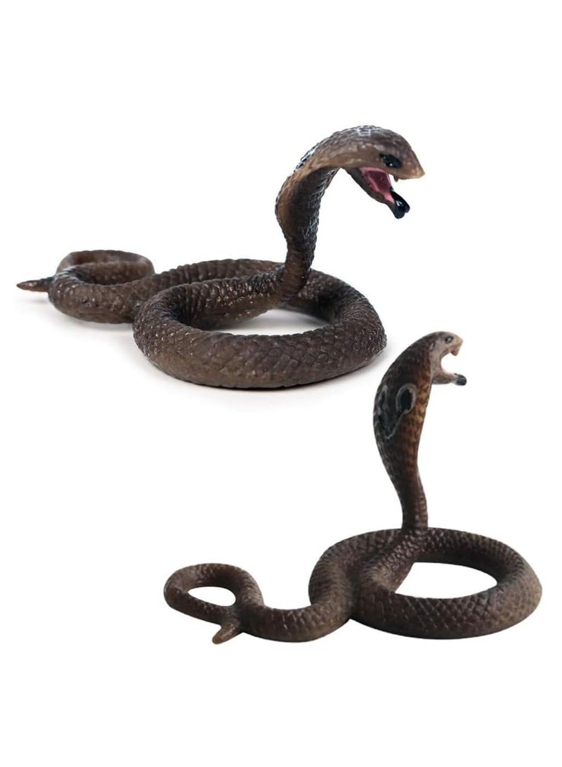 Realistic Wild Life, 4Pcs Action Model Lifelike Snake Toy Figurines Prank Props Stress Relif Toys Educational Toys Birthday Gift for Kids