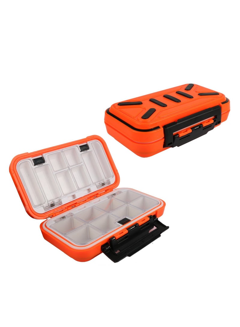 Fishing Tackle Box Fishing Lure Boxes Waterproof 2 Sided Bait for Vest Small-Case, Mini-Box Storage Containers Mini Utility Lures Fishing Box, Small Organizer Box Containers for Trout