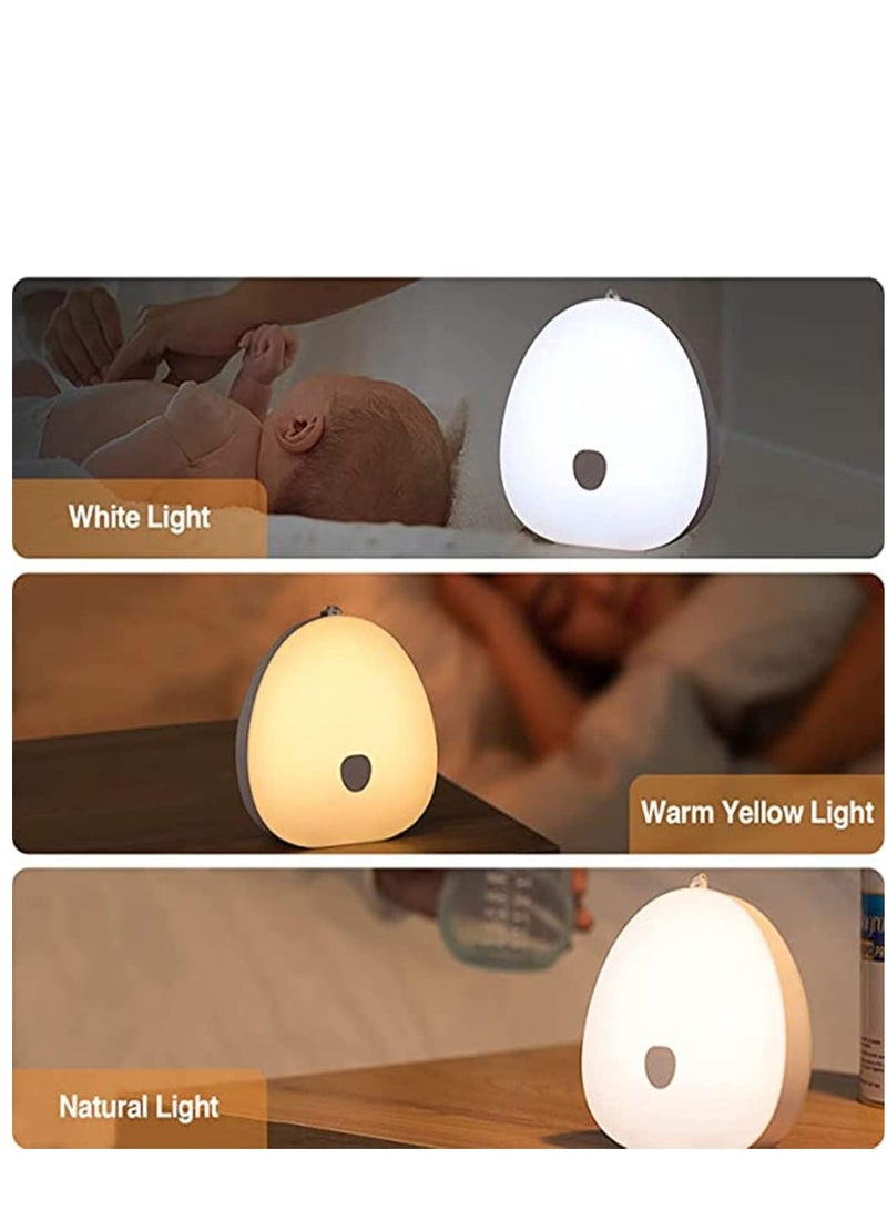 Kids Night light, USB Rechargeable Baby Nursery Lamp with Color Changing Touch Senor, Brightness Adjustable, Dimmable Eye Caring, Hangable, Bedside Table Lamp for Baby Kids Room Bedroom