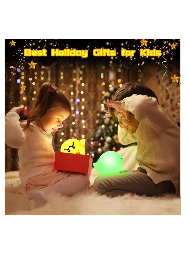3D Night Light for Kids - 7 Color Illusion Sound-Controlled Change with Music - USB Rechargeable LED Desk Lamp for Kids Room - Cute Birthday Christmas Gifts Bedroom Decoration