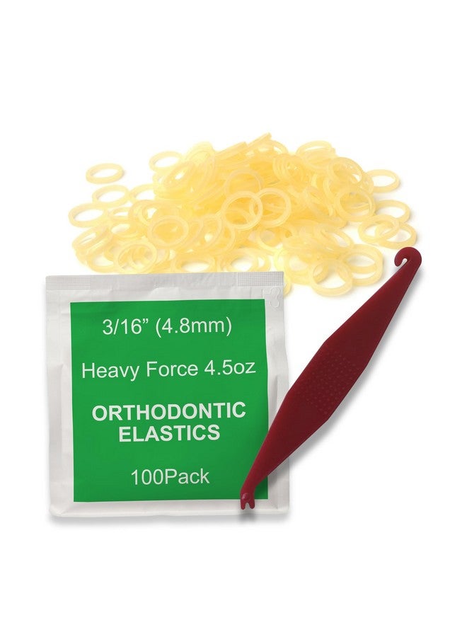 100 Pcs Natural Orthodontic Elastic Dental Rubber Bands For Braces 4.5 Ounce Heavy Dreadlocks Hair Braids Include Braces Rubber Band Tool 316 Inch