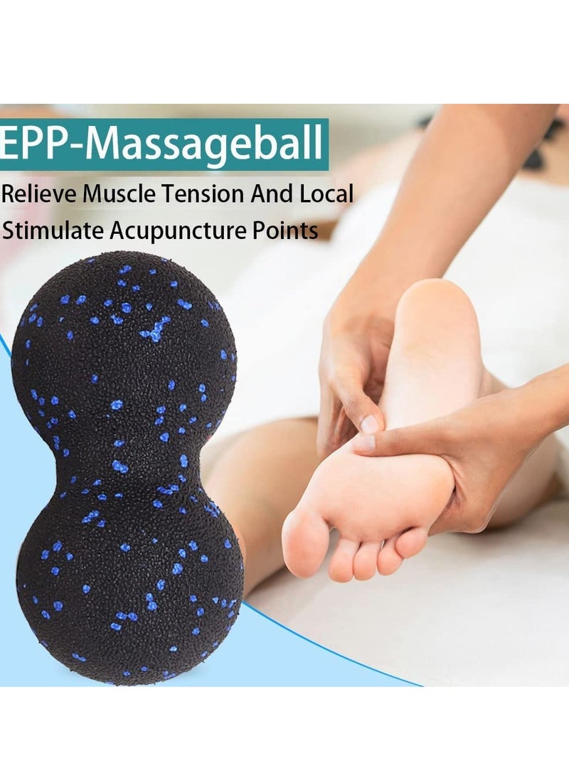 Peanut Massage Balls, Back Massage Peanut Balls, Muscle Relaxers, Double Hockey Massage Balls and Activity Balls for Physical Therapy, Deep Tissue Fitness Massage and Relief Tension Muscle Supplies