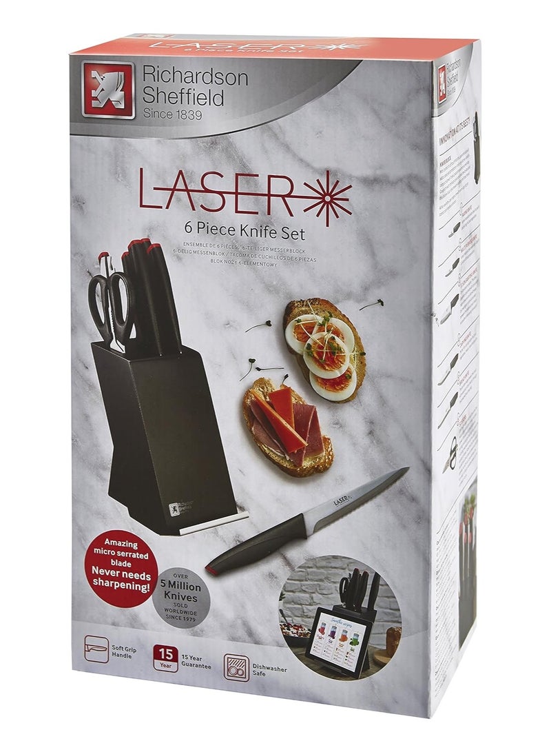 Laser Cuisine 6pc Block Black