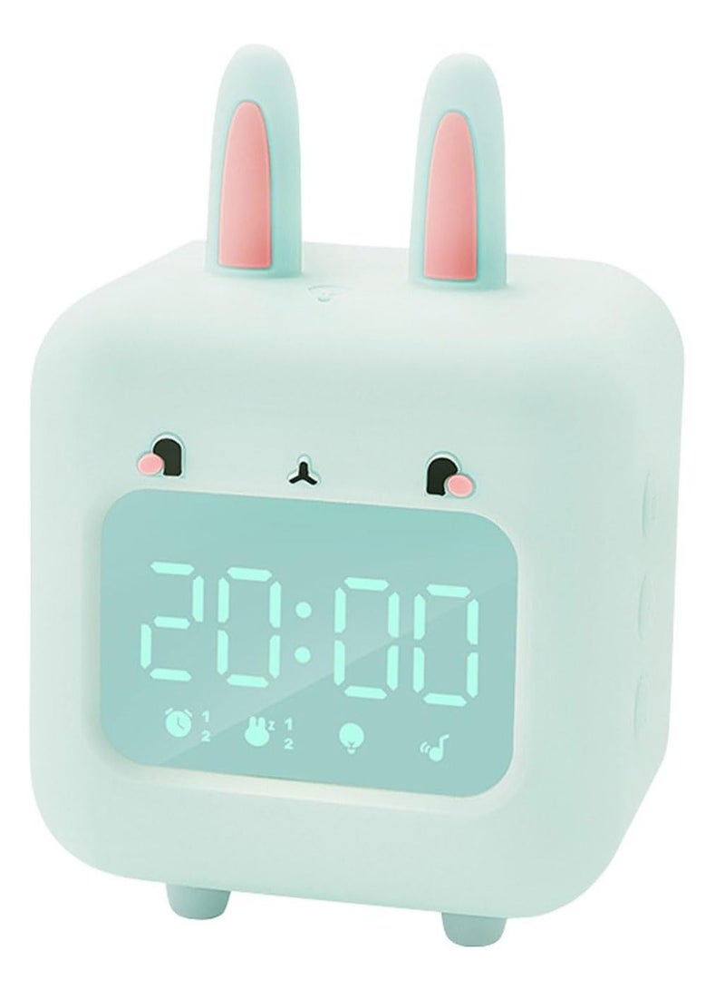 Bunny Alarm Clock - Dual Alarm, Snooze Mode, Night Light, Countdown, Temperature Display, Magnetic - Ideal for Heavy Sleepers & Kids - Perfect as a Birthday Gift