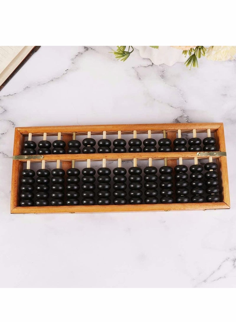 Portable Chinese 13 Digits Column Abacus Arithmetic Soroban Calculating Counting Math Learning Tool for Children