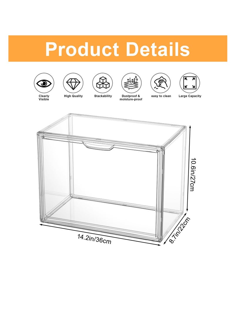 Acrylic Display Case Plastic Storage Boxes, Clear Handbag Display Case, Acrylic Purse Storage Organizers, Plastic Storage Boxes, for Handbags, Shoes, Collectibles, Cosmetic and Toys
