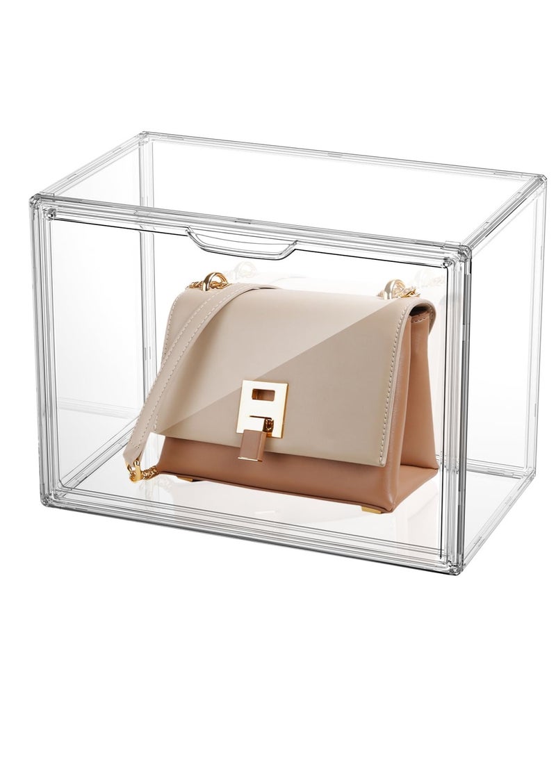 Acrylic Display Case Plastic Storage Boxes, Clear Handbag Display Case, Acrylic Purse Storage Organizers, Plastic Storage Boxes, for Handbags, Shoes, Collectibles, Cosmetic and Toys