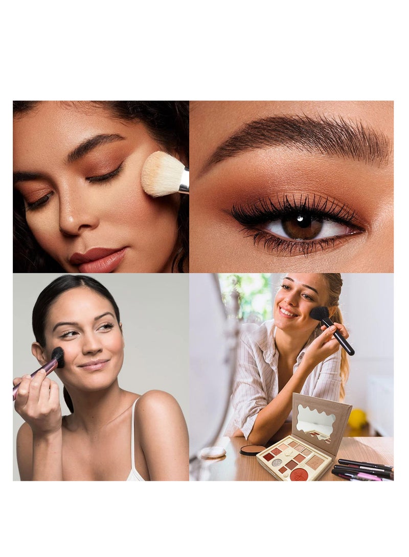 12 Shades Nude Eyeshadow Palette, Long Lasting Blendable Matte Eyeshadow Palette, Waterproof Shimmer Eyeshadow Palette, High Pigmented Portable Naked Eyeshadow Palette, for Brown Eyes