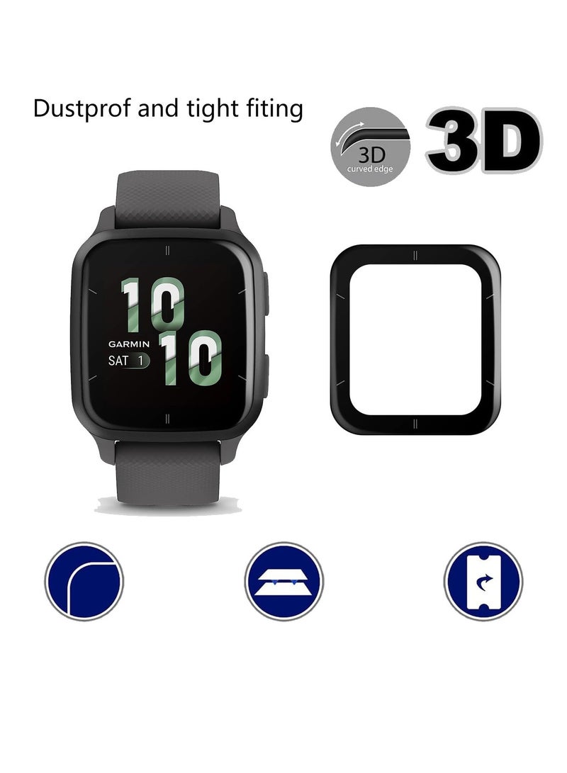 Screen Protector for Garmin Venu Sq 2 GPS Smartwatch, 4 Pack Invisible Ultra HD Clear Film Anti Scratch Skin Guard - Smooth/Self-Healing/Bubble, Compatible with Garmin Venu Sq 2 Watch