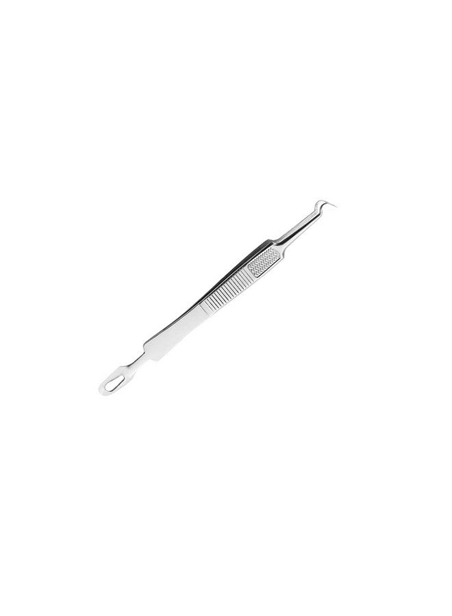 2Pcs Stainless Steel Double End Acne Clip Elbow Blackhead Acne Clip Tweezers Beauty Needle Beauty Tool