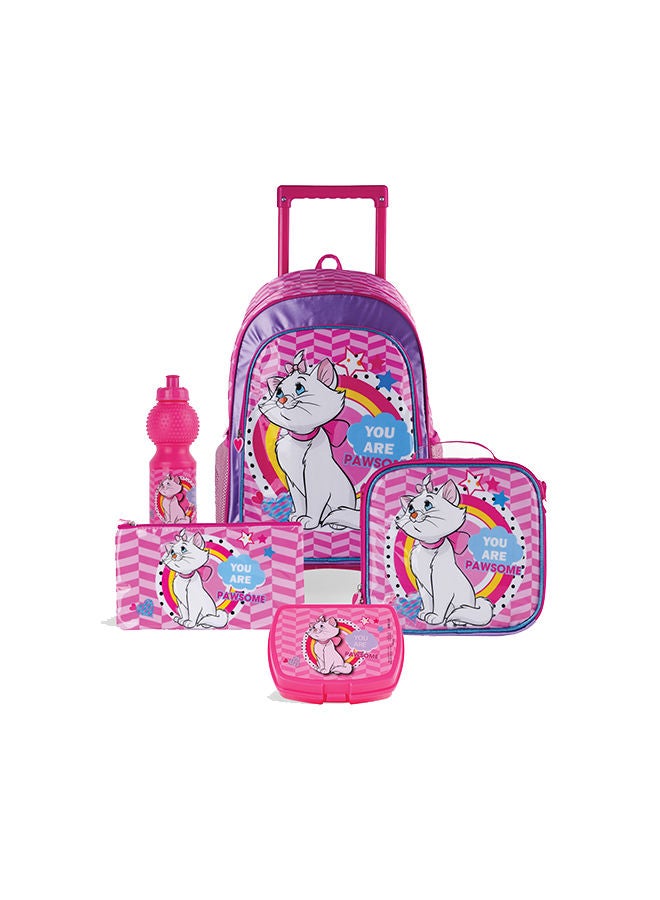 5 In 1 Disney Marie You Are Pawsome Trolley Box Set 18 inches