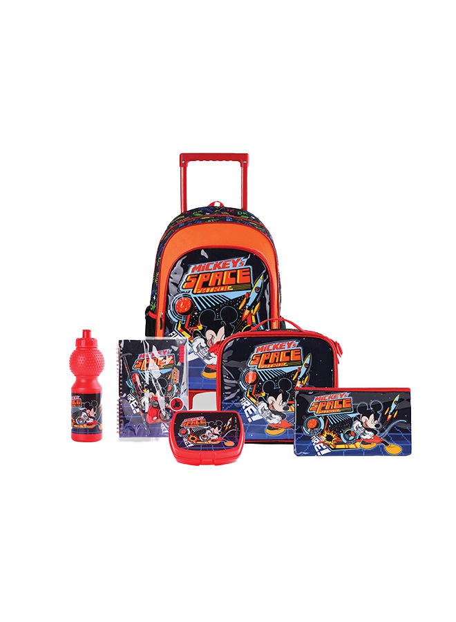 6 In 1 Disney Mickey Mouse Space Patrol Trolley Box Set 18 inches