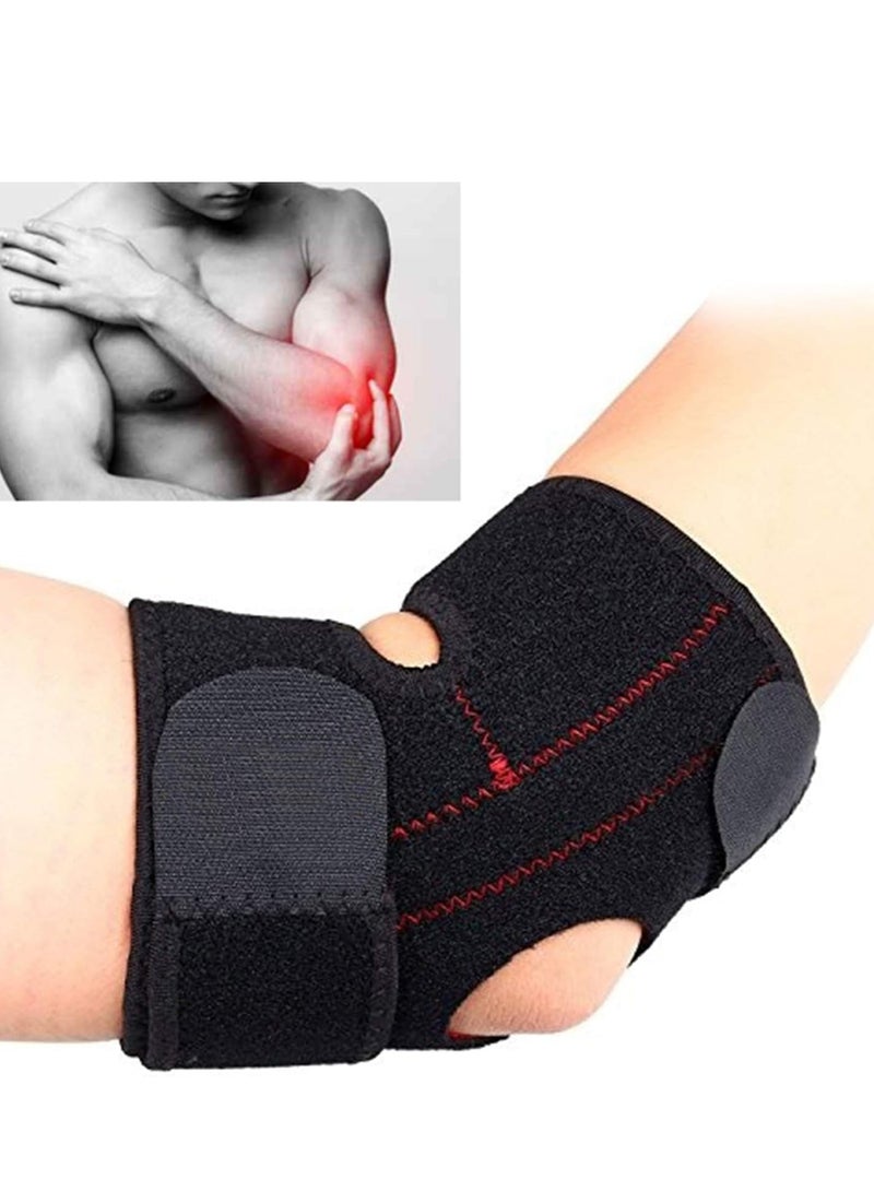 Elbow Brace, Elbow Support Sleeve Brace, Adjustable Neoprene Tennis Elbow Brace Wrap Arm Support Strap Band Tendonitis Elbow Brace for Men and Women