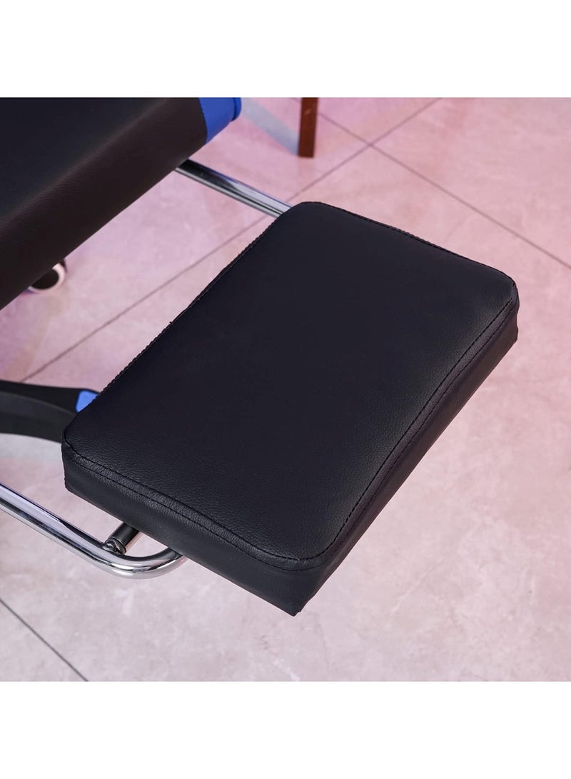 Ergonomic Gaming Chair Heavy Duty Office Throne with Headrest Armrest and Footrest Blue