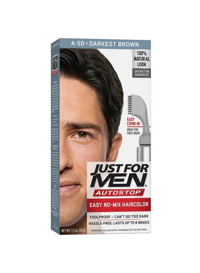 Auto Stop Hair Color Darkest Brown A50 Just For Men Hair Color Men 1 Application (Pack Of 5)5