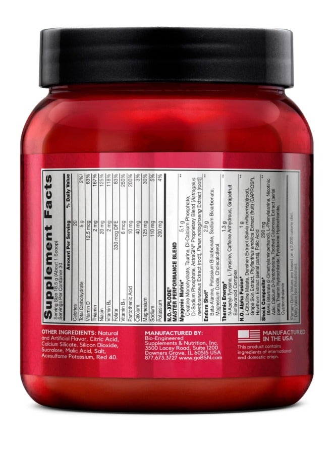 N.O.-Xplode Legendary Pre-Workout Fruit Punch Flavor 30 Servings