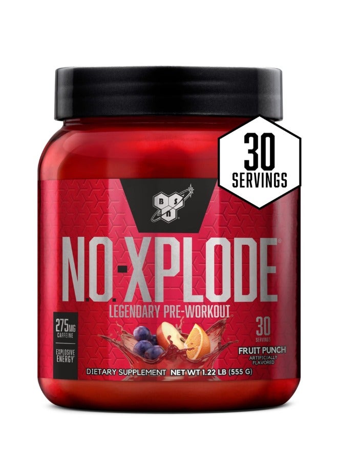 N.O.-Xplode Legendary Pre-Workout Fruit Punch Flavor 30 Servings