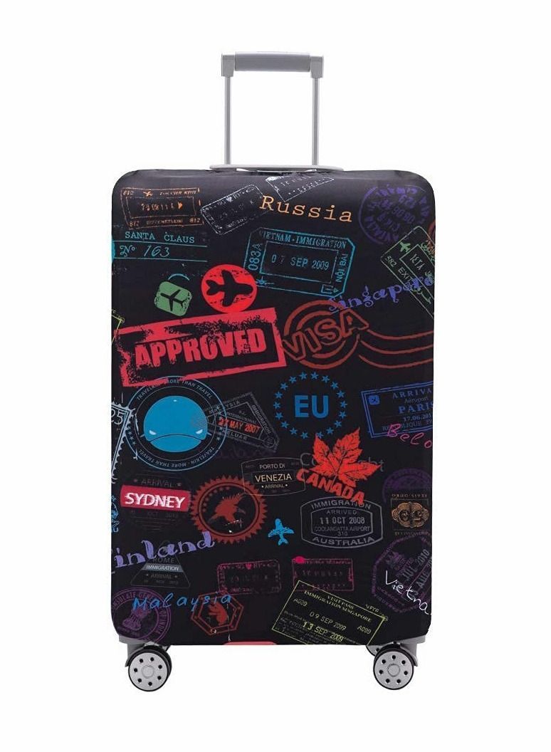Luggage Cover Washable Suitcase Protector Anti-scratch Fits 22-24 Inch (M)
