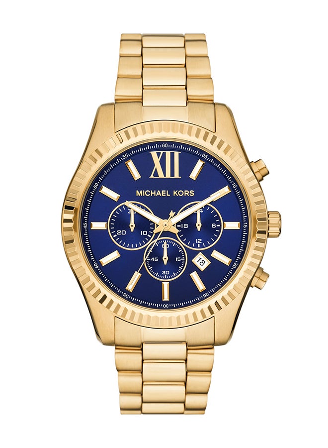 Men's Analog Round Shape Stainless Steel Wrist Watch MK9153 - 44 Mm