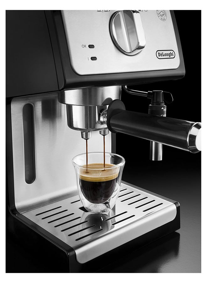 Traditional Barista Pump Espresso Machine, Coffee And Cappuccino Maker 2 L 1100 W ECP35.31 Black