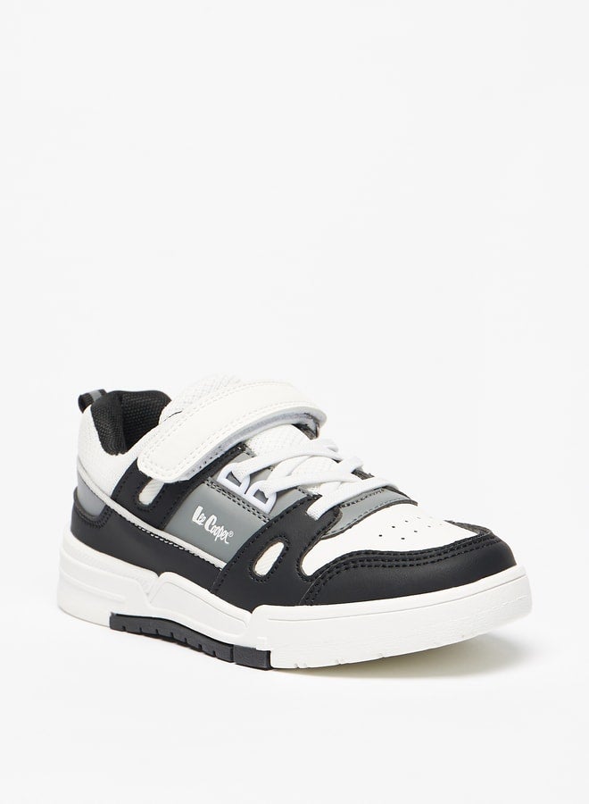 Boys' Textured Casual Sneakers With Hook And Loop Closure