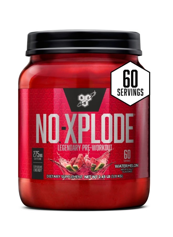 N.O.-Xplode Legendary Pre-Workout Watermelon Flavor 60 Servings