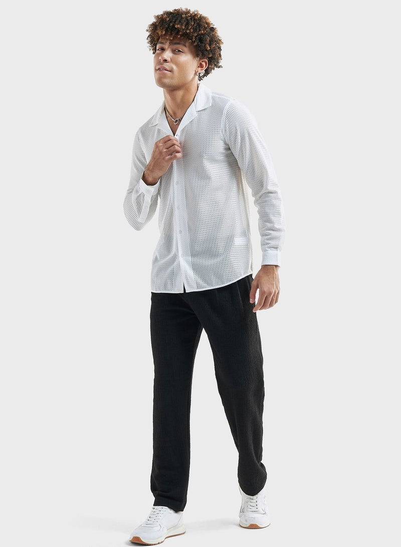 Textured Regular Fit Shirt