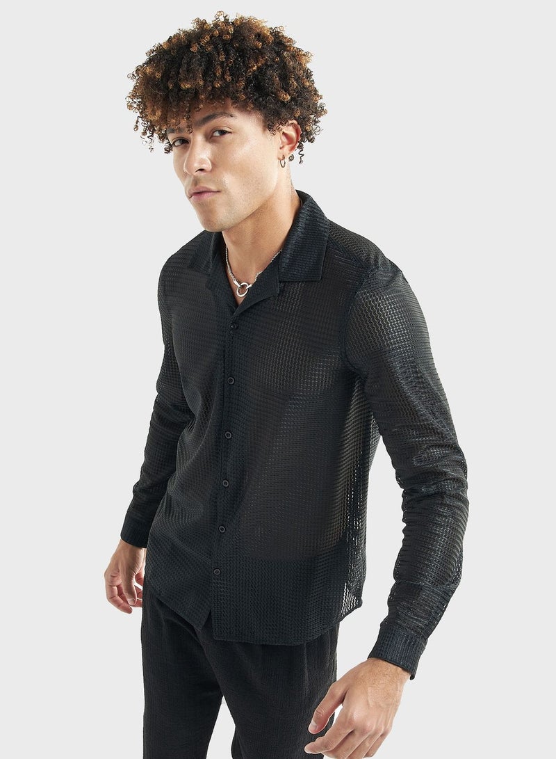 Textured Regular Fit Shirt