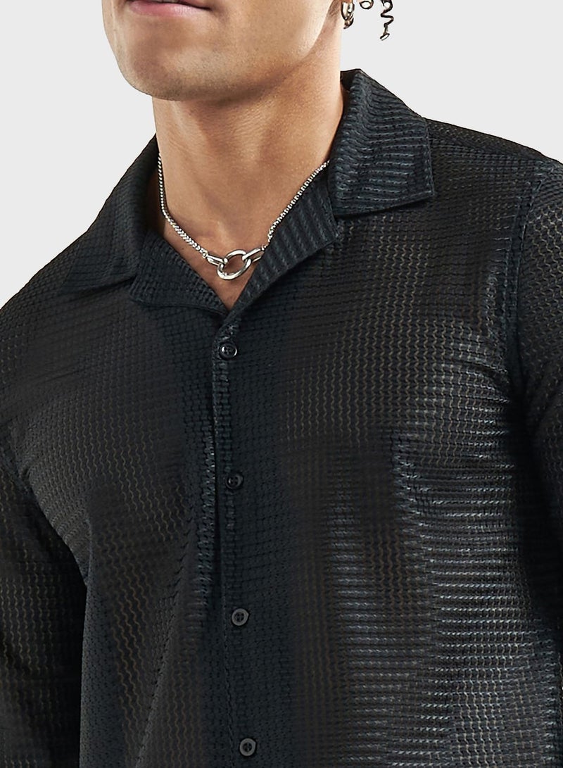 Textured Regular Fit Shirt