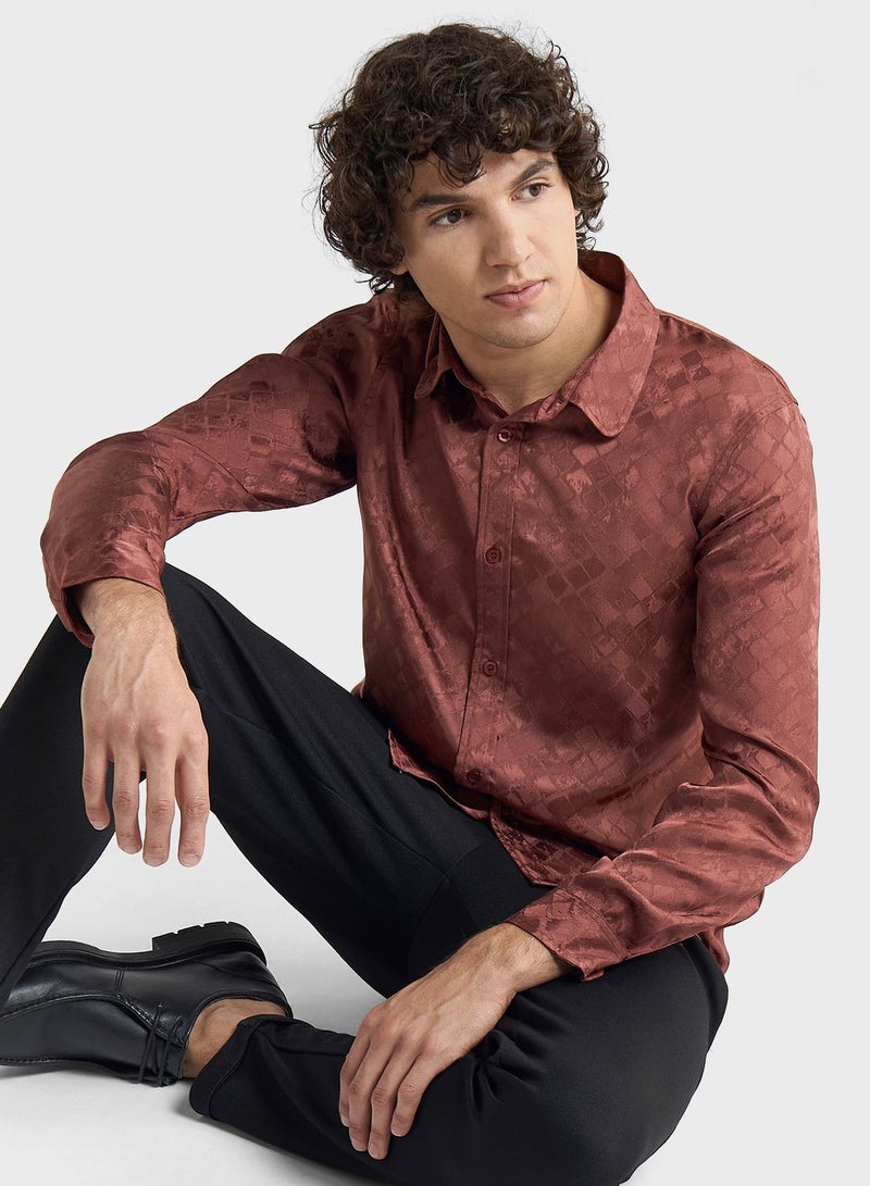 Textured Regular Fit Shirt