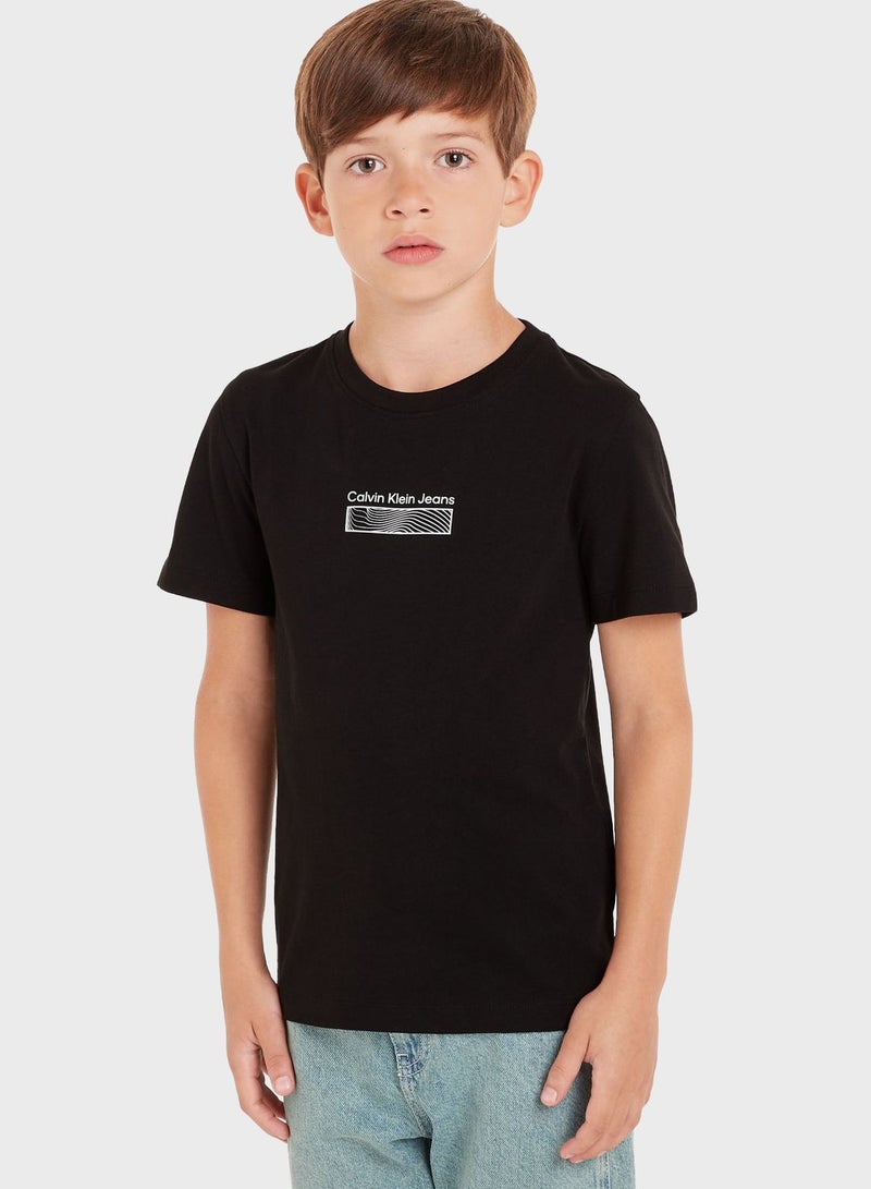 Kids Wave Print T-Shirt