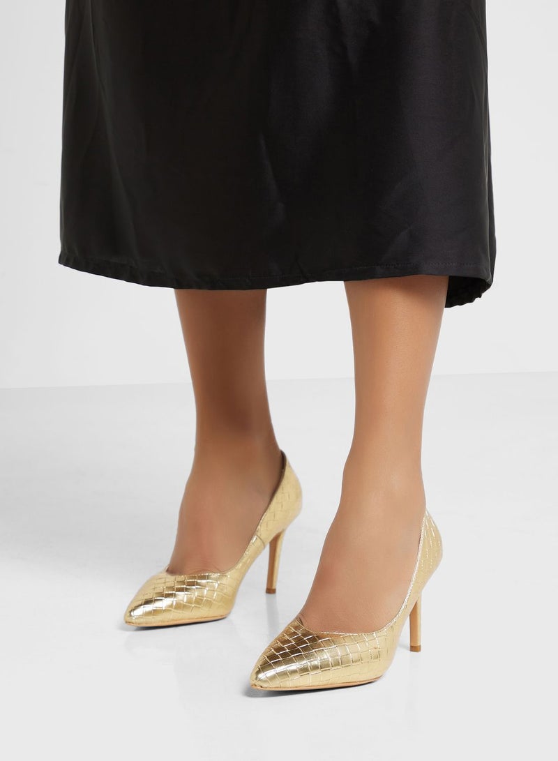 Metallic Woven Pointed Pump