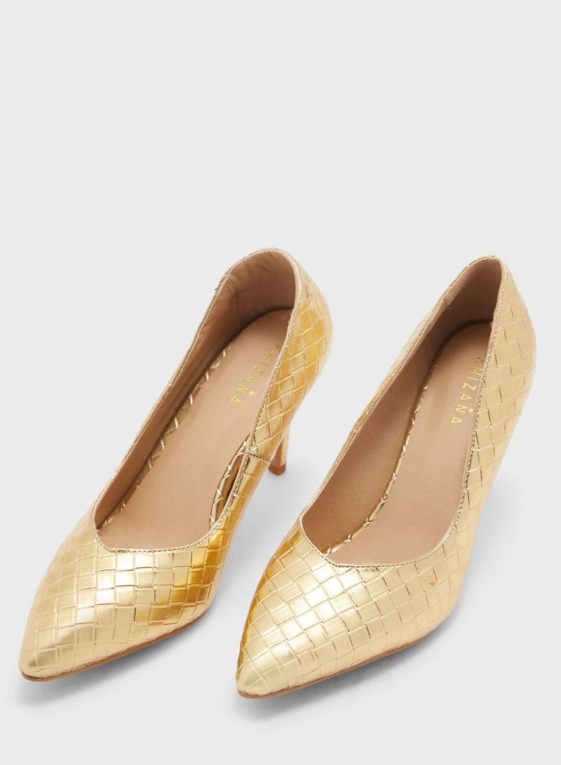 Metallic Woven Pointed Pump