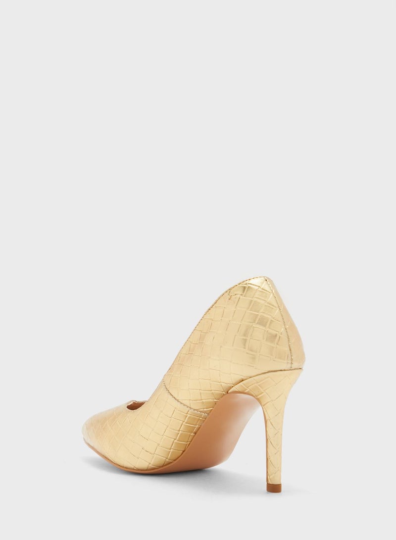 Metallic Woven Pointed Pump