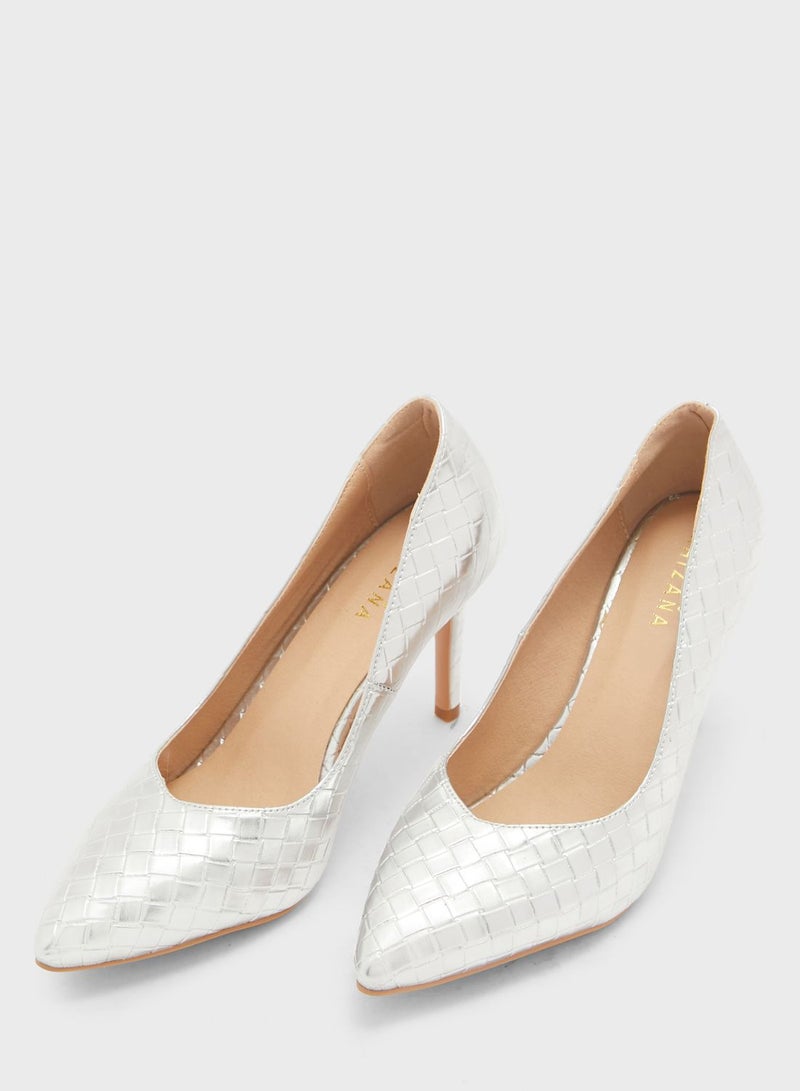 Metallic Woven Pointed Pump