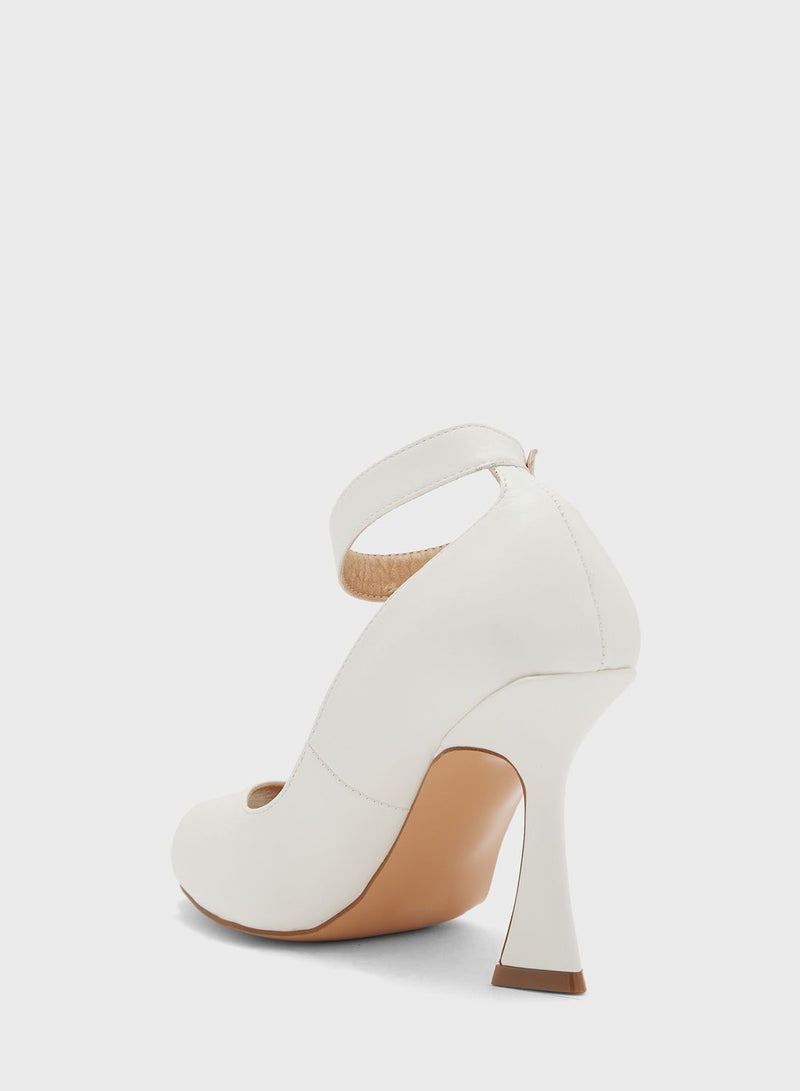 Ankle Strap Peep Toe Pump