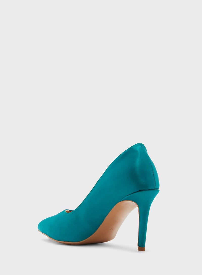 Diamante Colour Block Pointed Pump