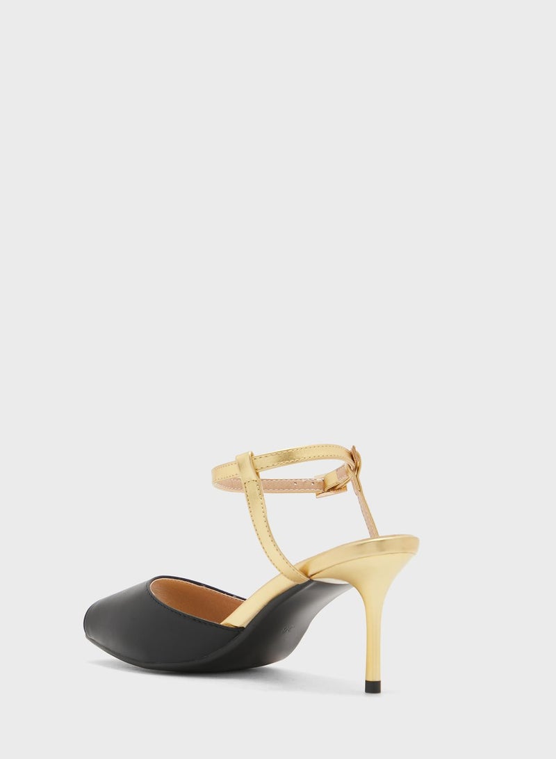 Peeptoe Ankle Strap Pump