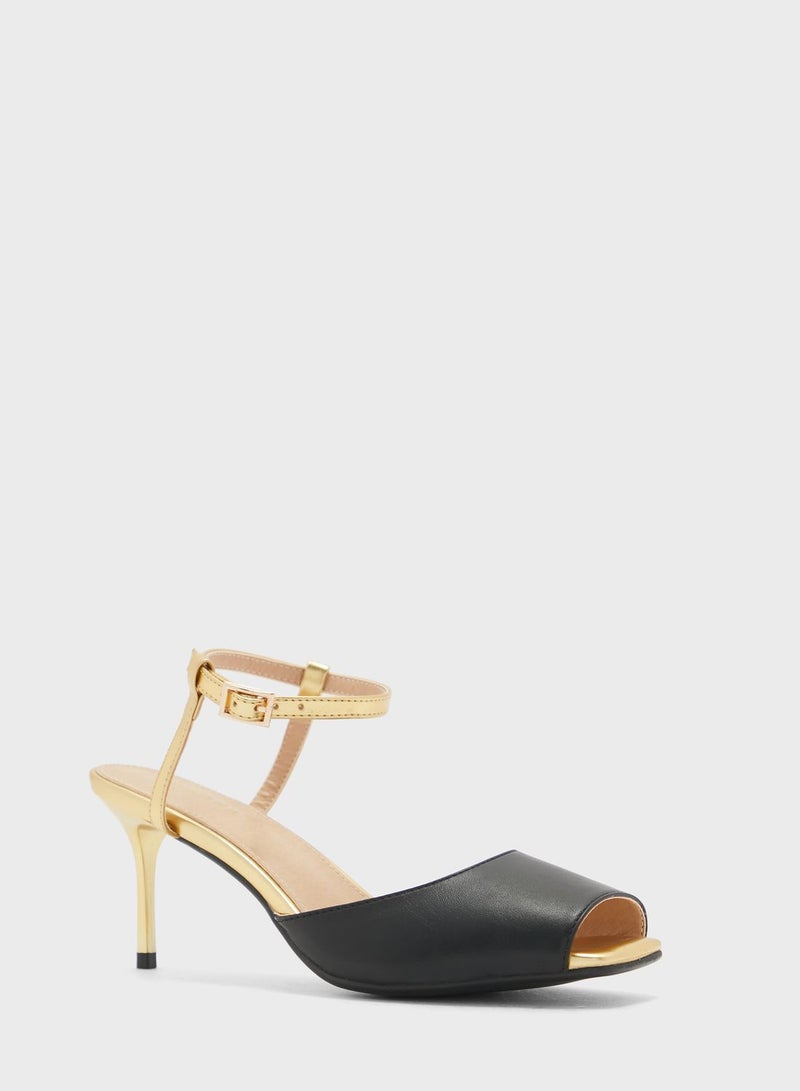 Peeptoe Ankle Strap Pump