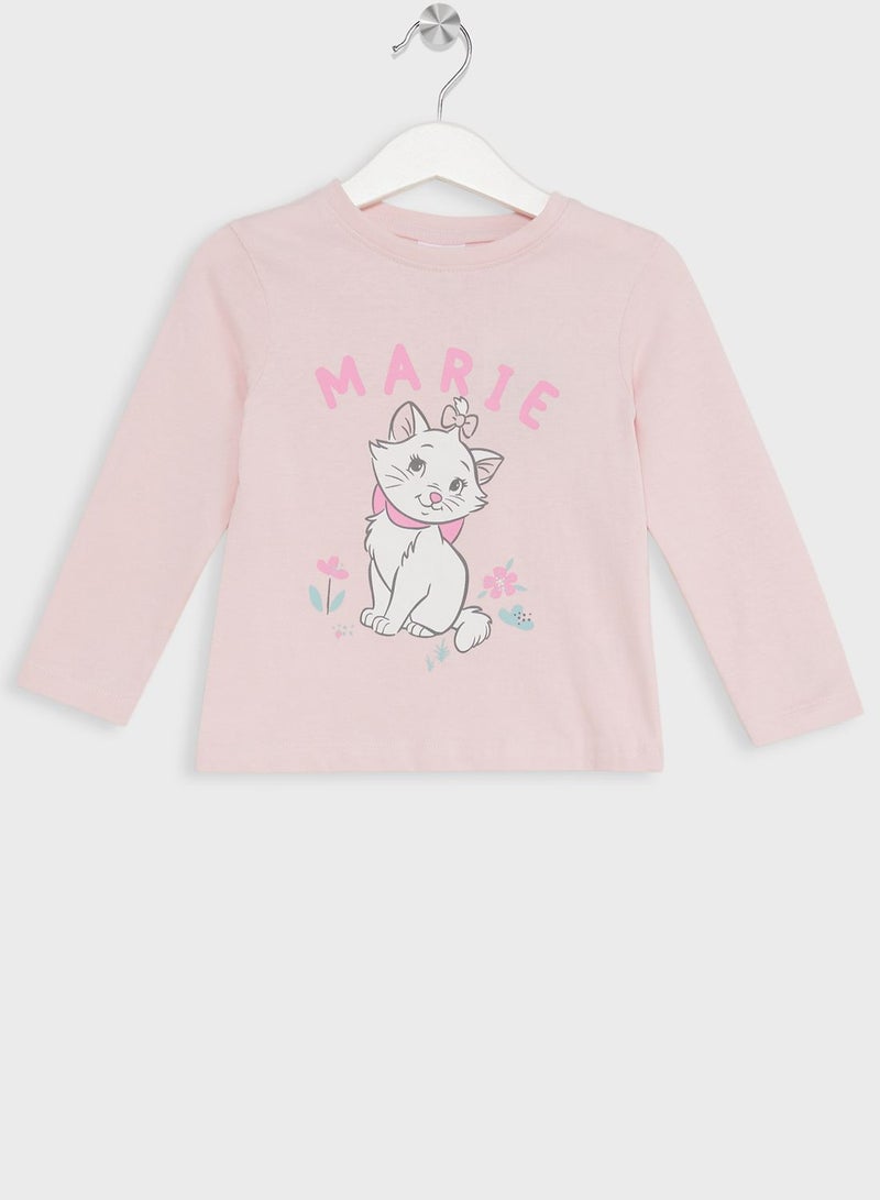 Kids Marie Printed T-Shirt & Pyjama Set