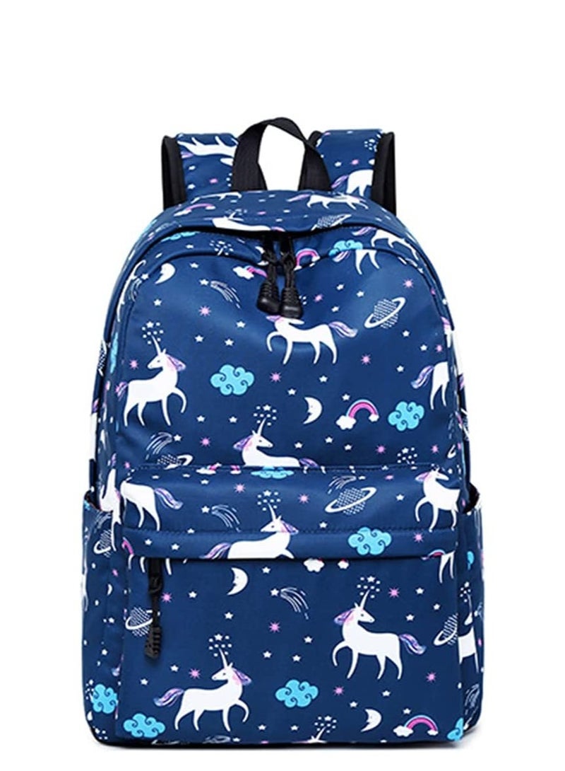 Dream Unicorn School Bag Kids 3-in-1 Bookbag Set Laptop Backpack Lunch Bag Pencil Case Gift for Teen