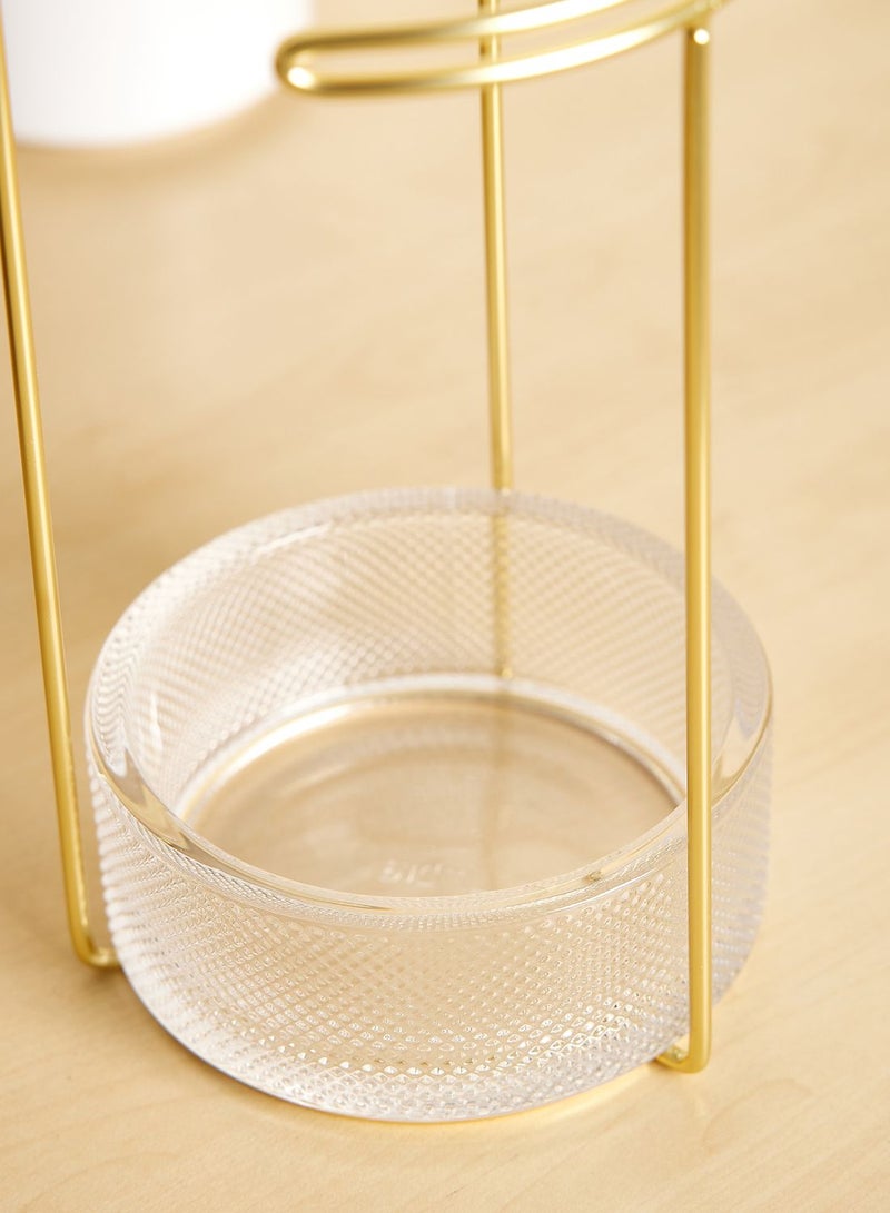 Tesora Jwl Stand Glass Brass