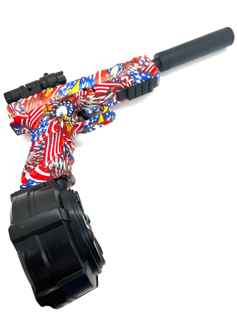 MZtoyz Shooting Elite Gun, Toy Gun, Water Beads Toy Gun, Rechargeable Battery, 3 Magazines Laser and More
