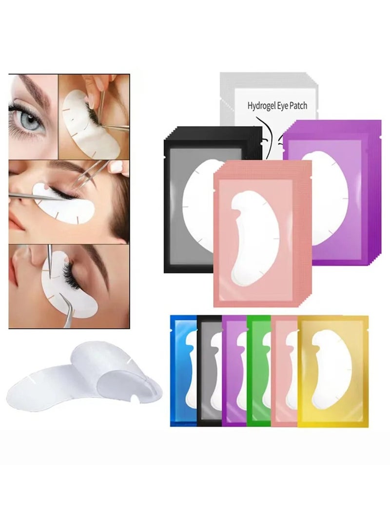 200 Pairs Under Eye Pads, Eyelash Extension Gel Patches, MQZONELint Free DIY False Lash Extension Beauty Makeup Hydrogel Gel Eye Patches 4 Color