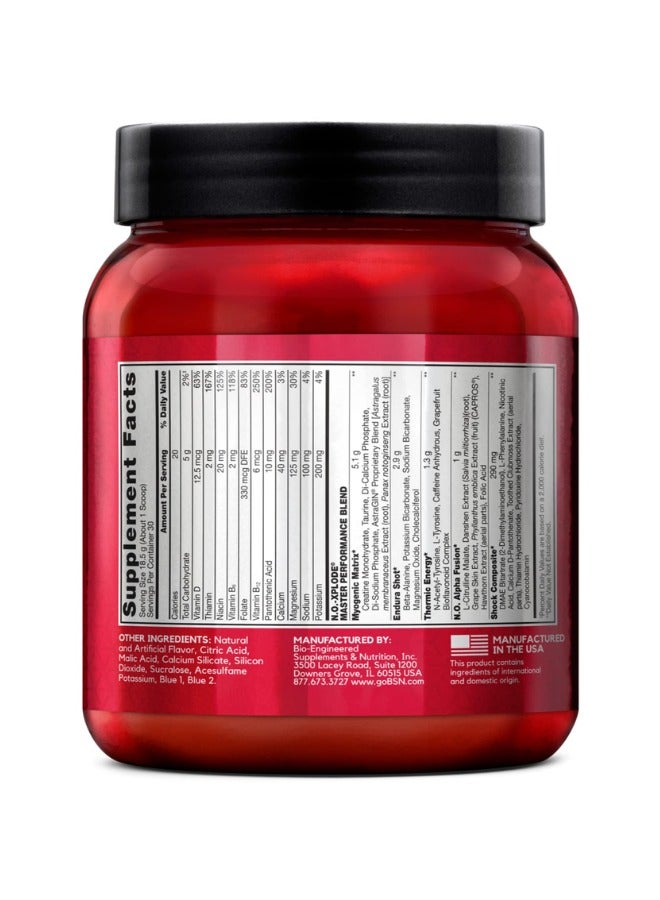 N.O.-Xplode Legendary Pre-Workout Blue Raz Flavor 30 Servings